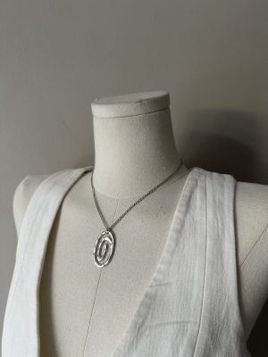 Metal Swirl on Stainless Steel Necklace