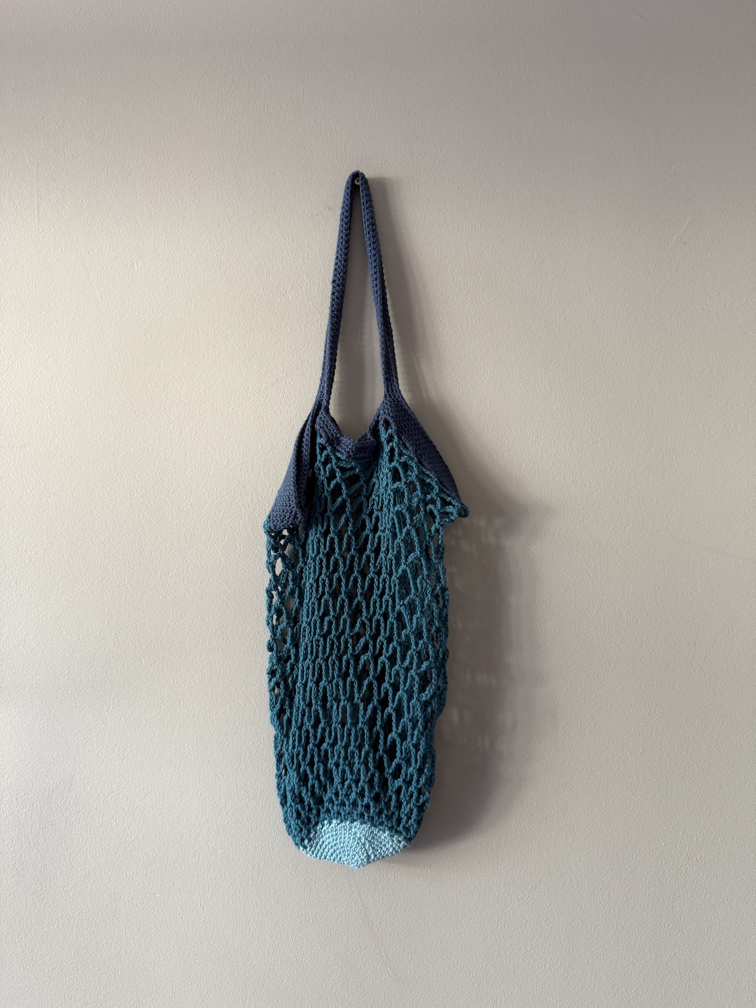 Blue Crochet Beach Bag - Image 2