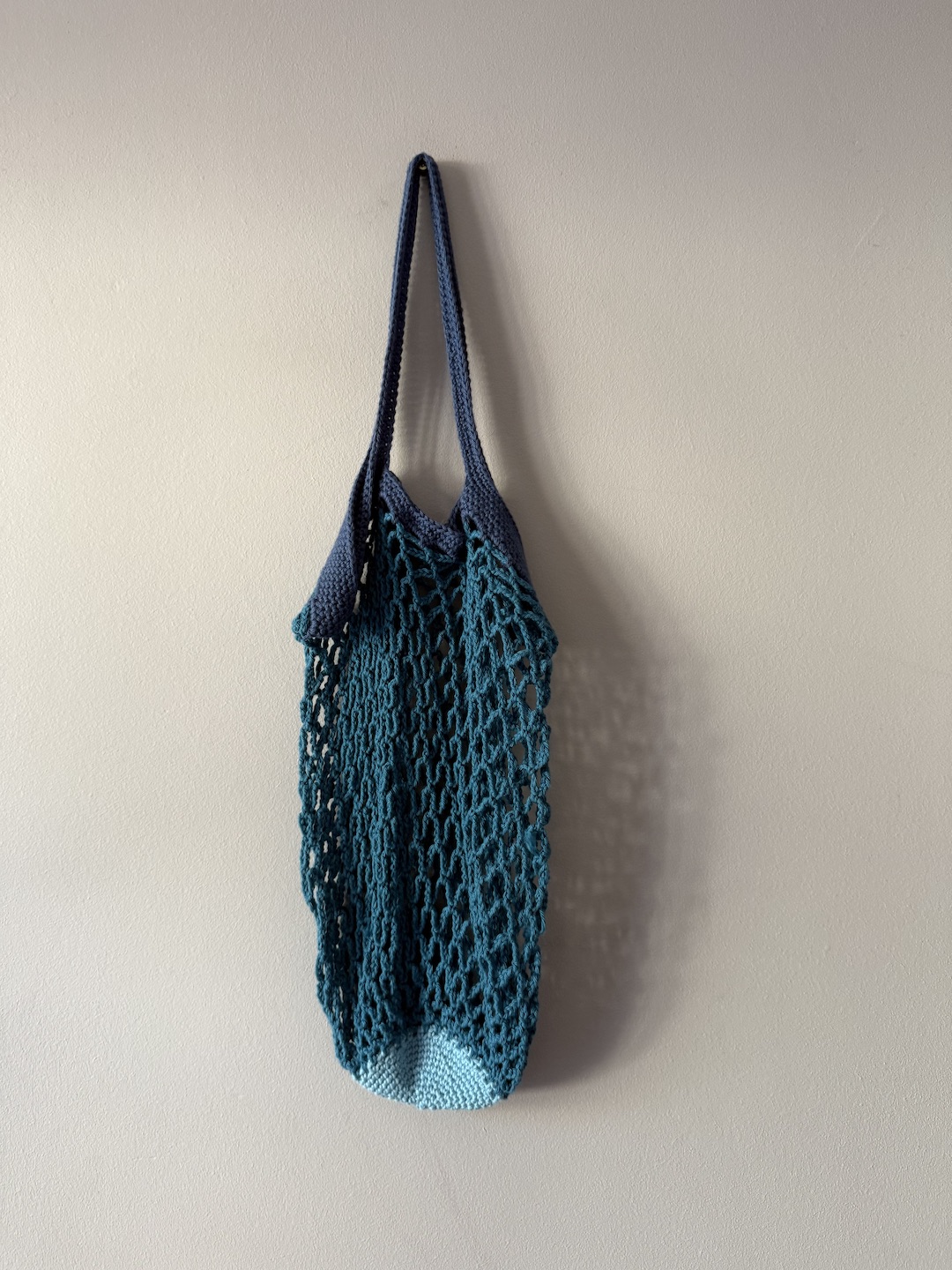 Blue Crochet Beach Bag