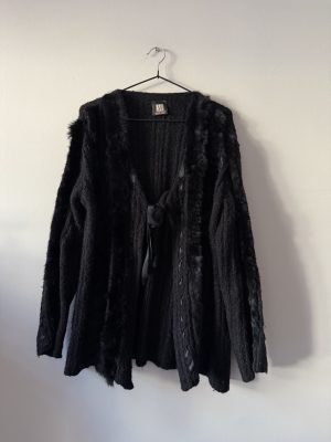 Black Wool and Mohair Jersey (L)
