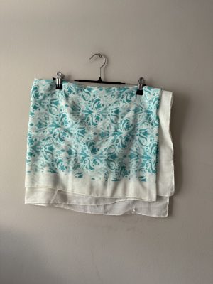 Blue and White Scarf