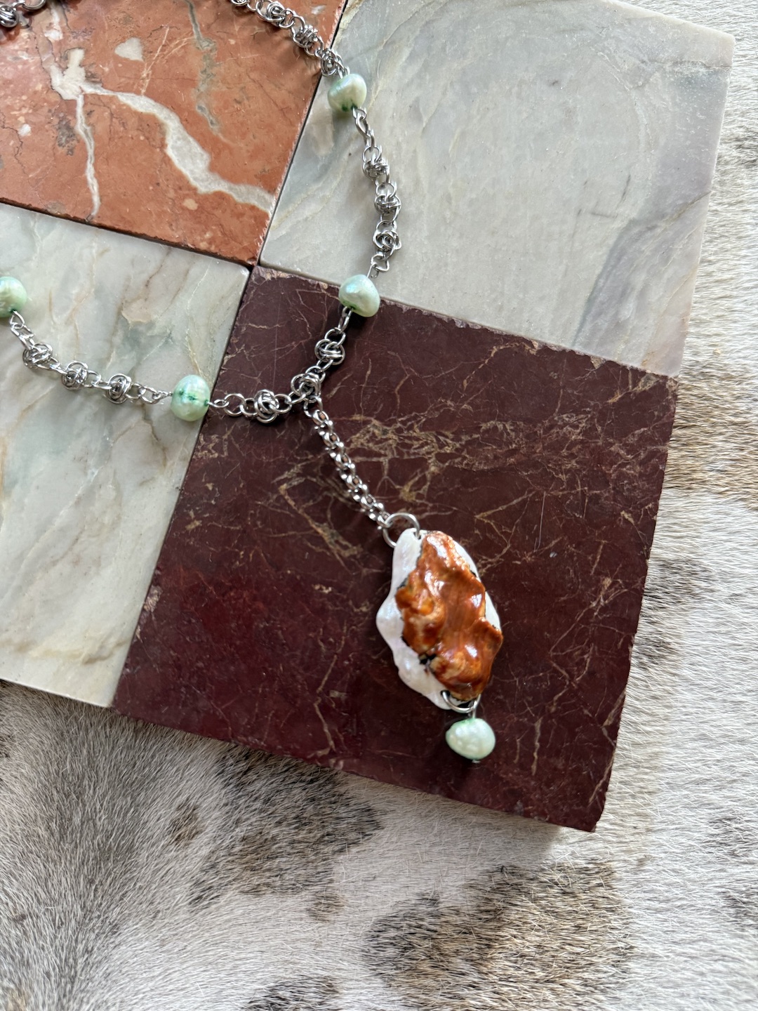 Freshwater Chainmail Necklace - Image 2