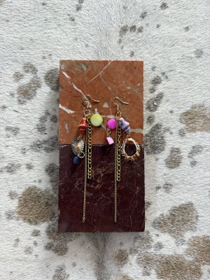 Gold Colour and Chain Earrings