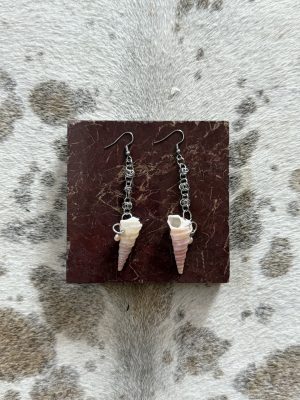 Pierced Chainmail Earrings