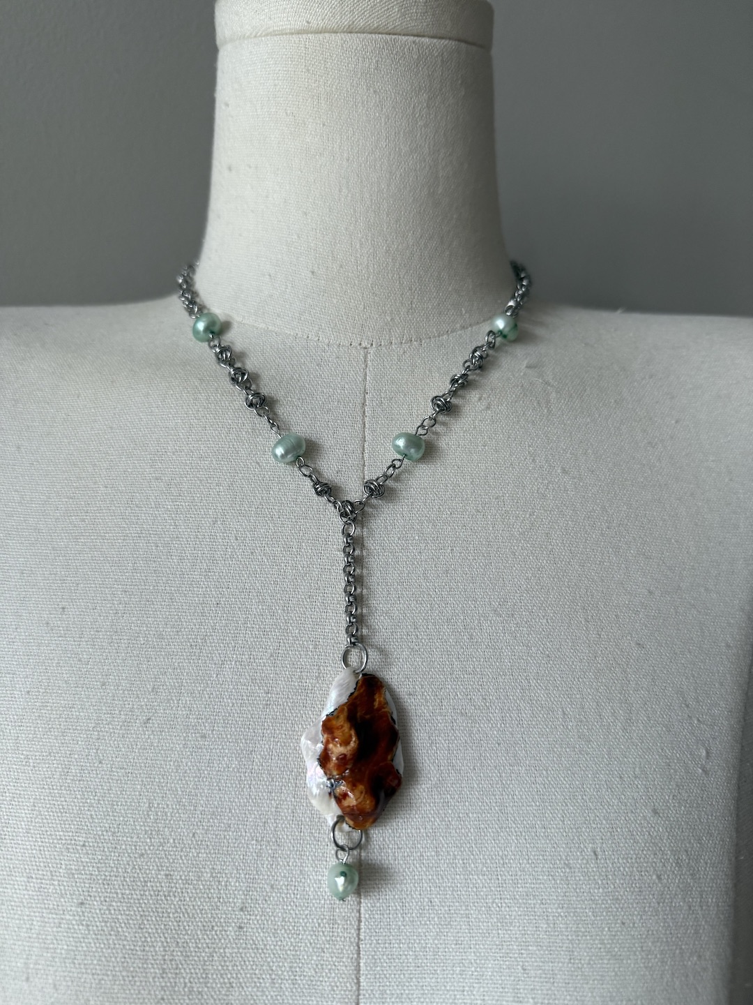 Freshwater Chainmail Necklace - Image 4