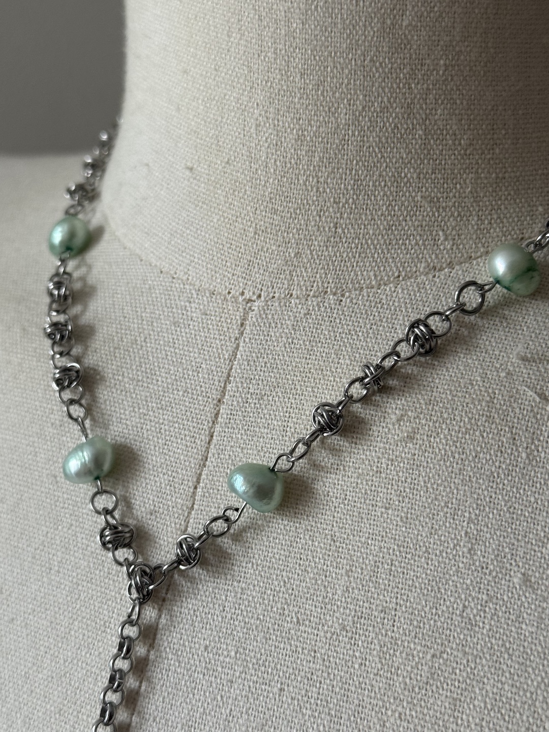 Freshwater Chainmail Necklace - Image 3