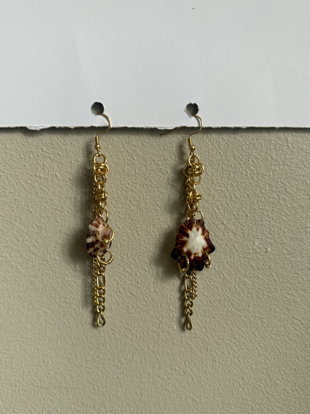 Gold Chainmail Earrings - Image 3