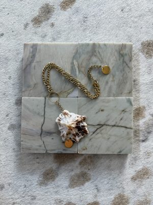 Gold Pierced Shell Necklace