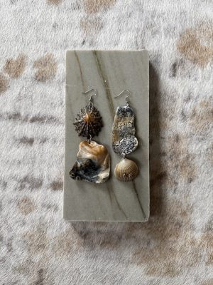 Brown and Black Shell Earrings