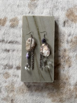Purple Shell Earrings