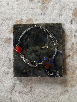 Chunky Brown Flower Necklace