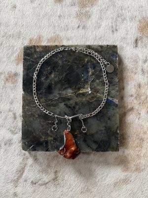 Pierced Red Necklace