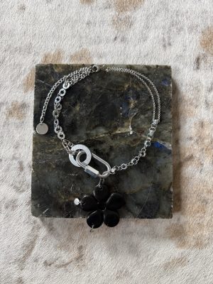 Black Flower Necklace