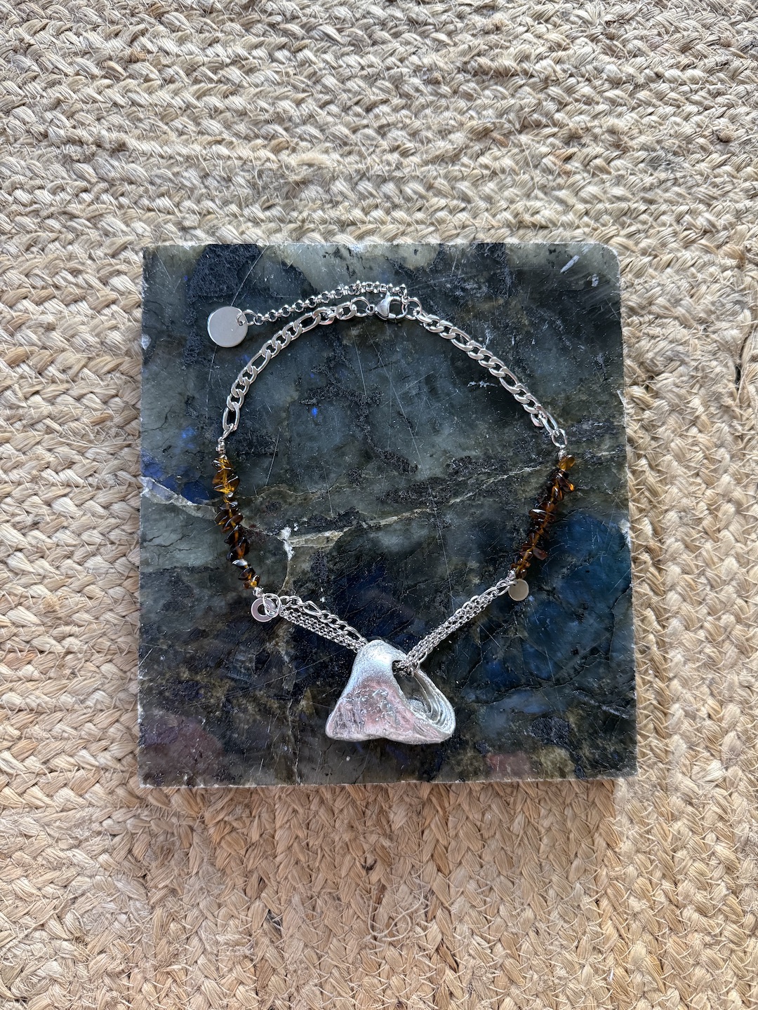 Brown and Silver Necklace