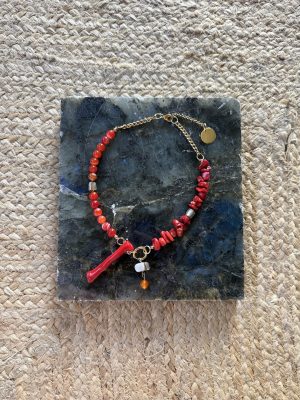 Red Beaded Necklace
