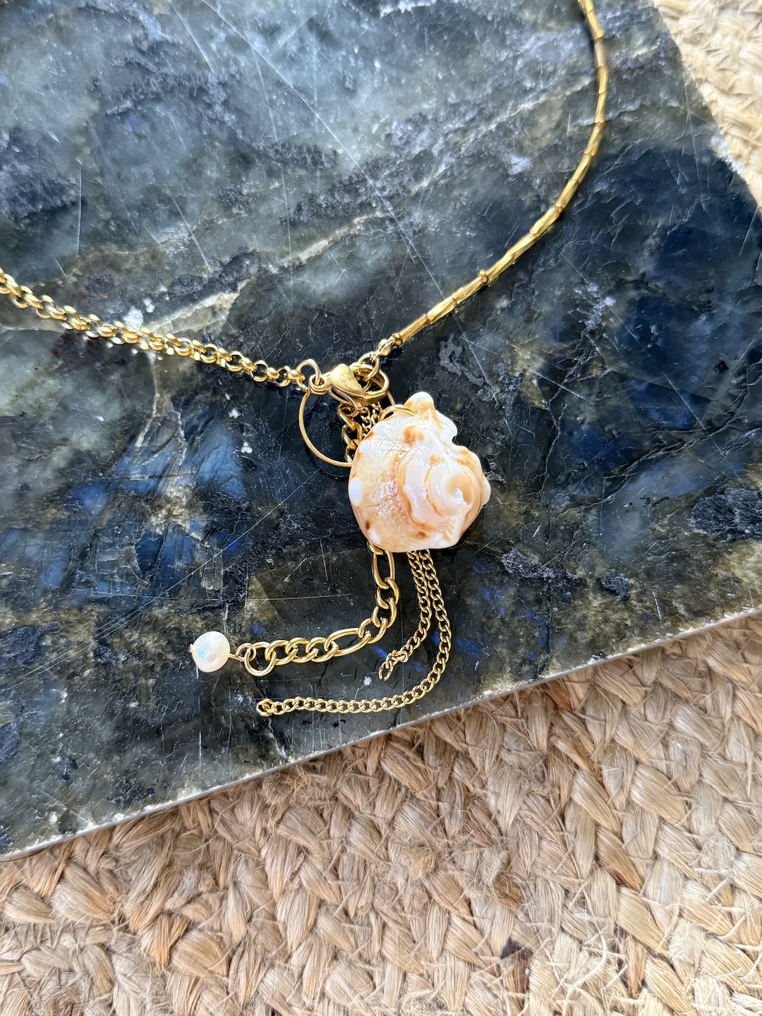Gold Half Chain Necklace - Image 2