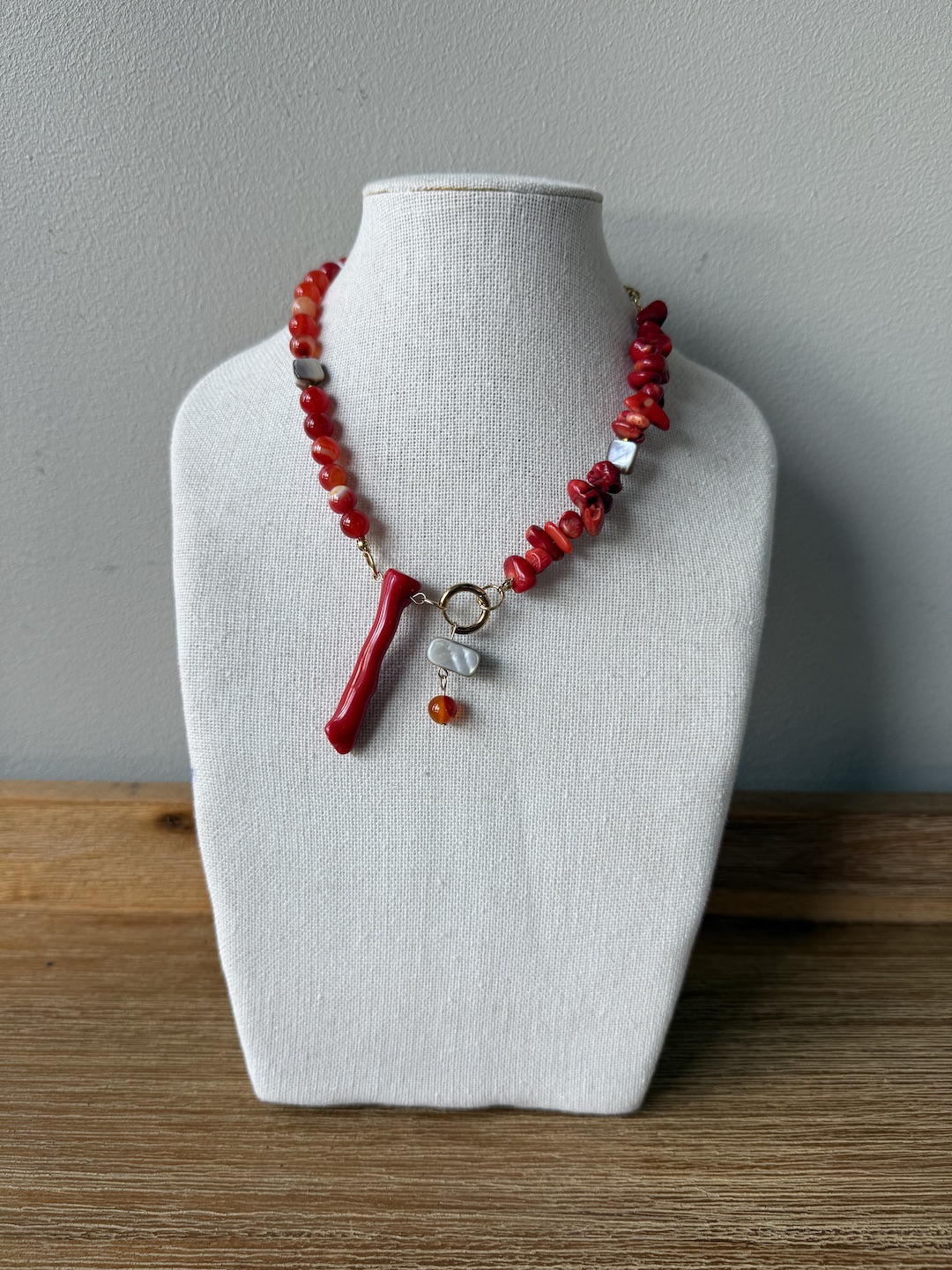 Red Beaded Necklace - Image 3