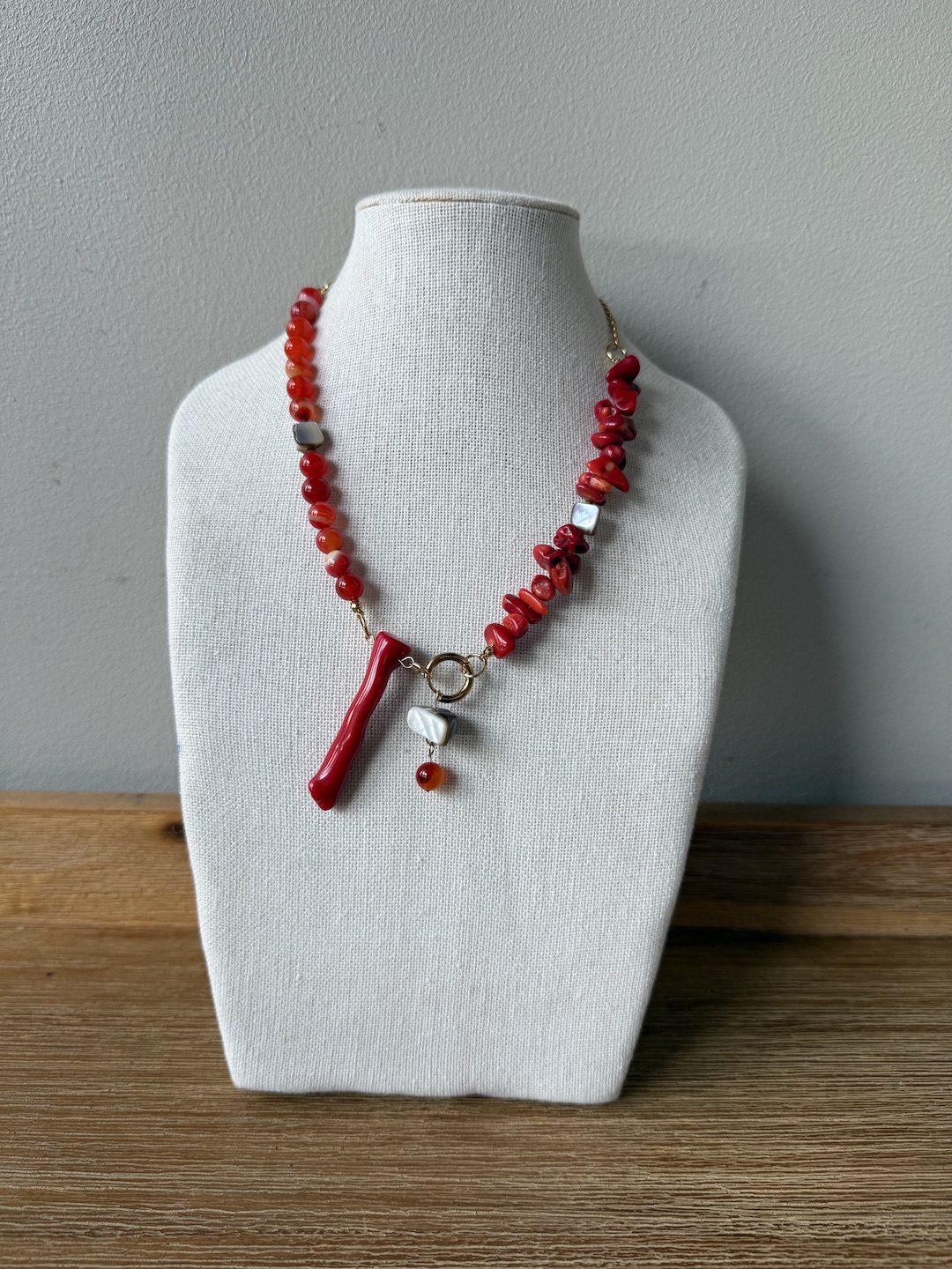Red Beaded Necklace - Image 4