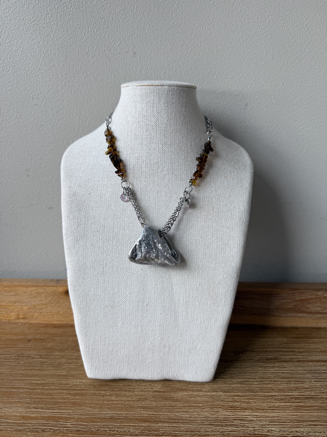 Brown and Silver Necklace - Image 3