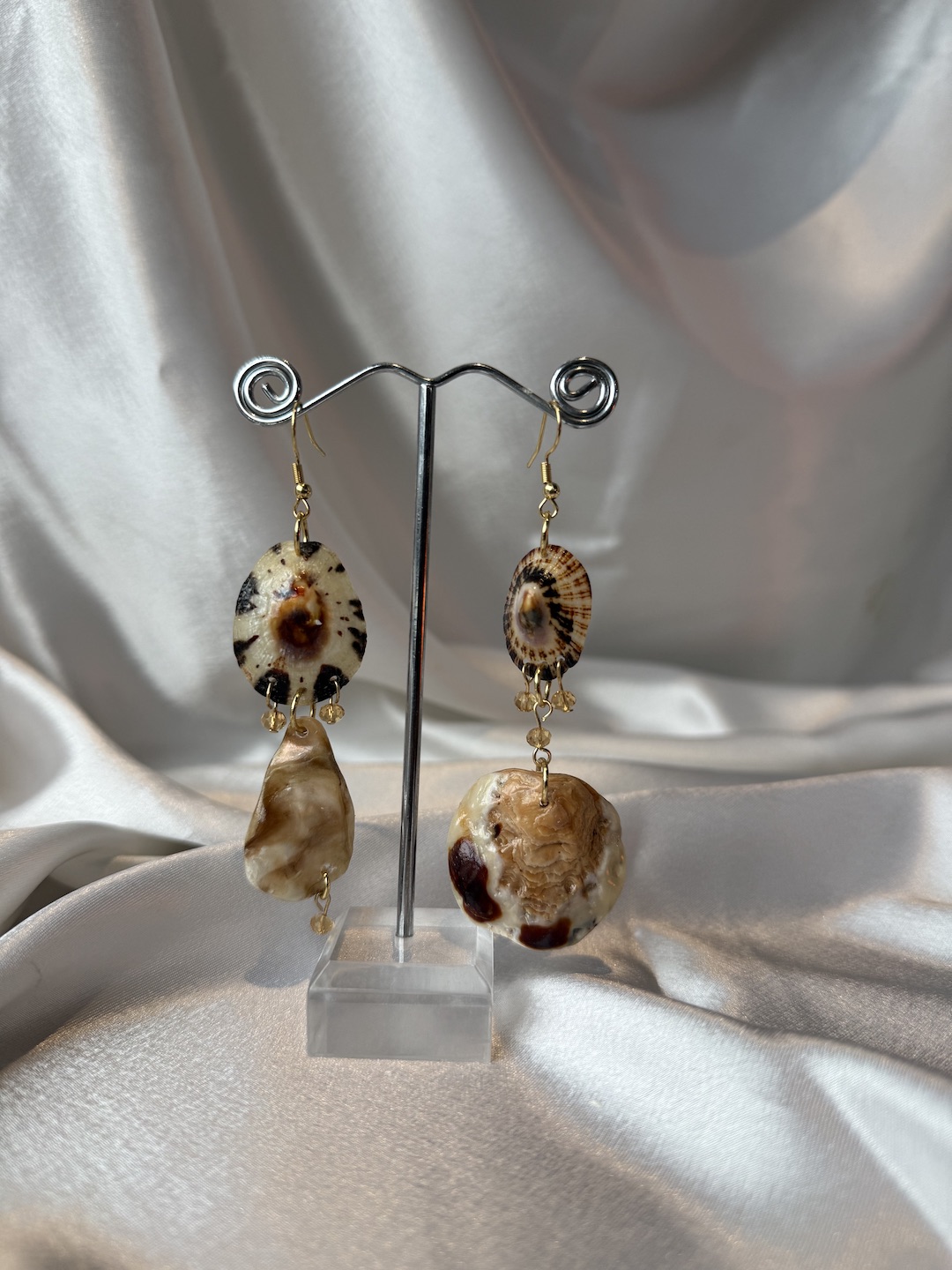 Brown and Gold Earrings - Image 2