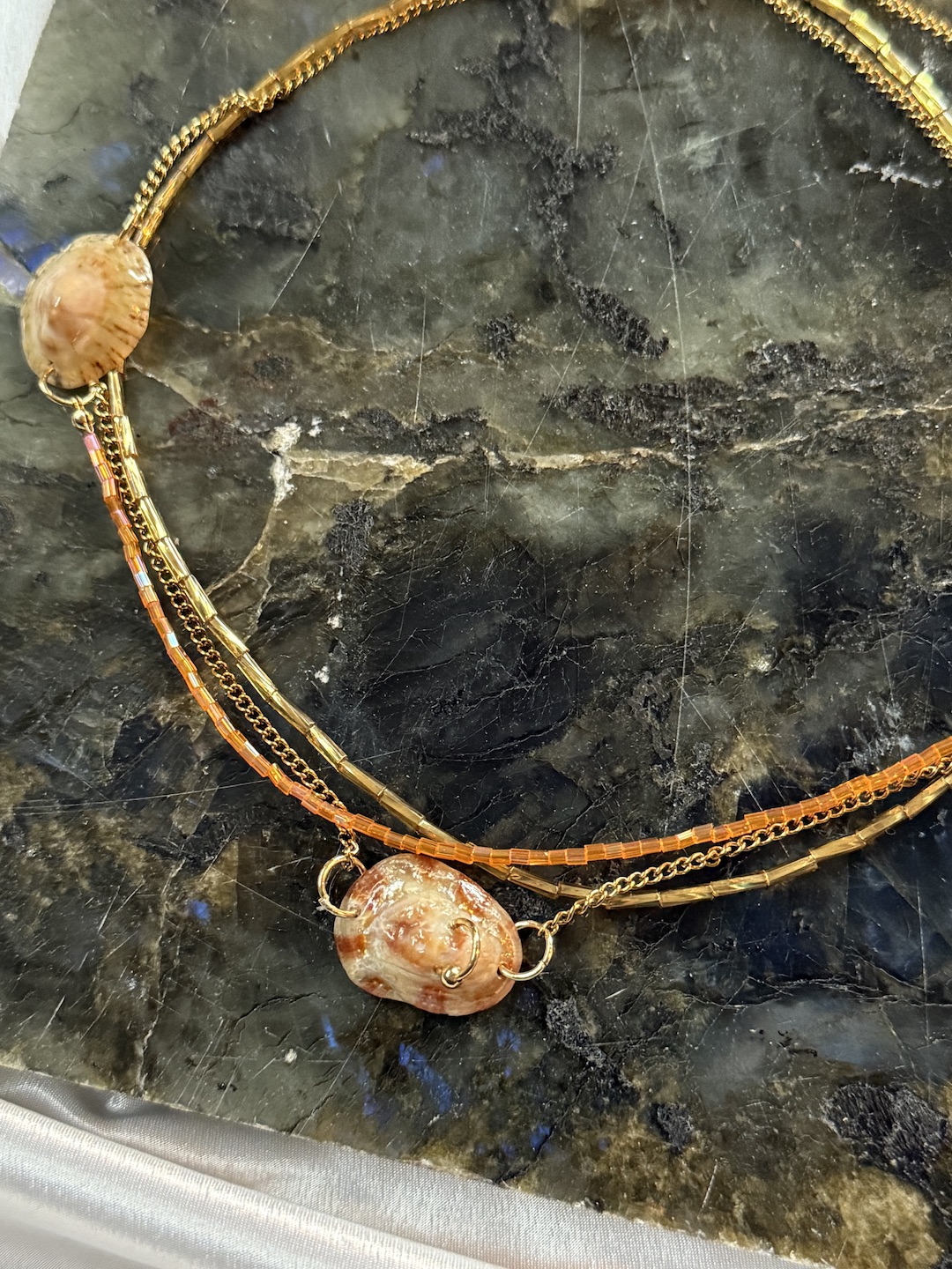 3 in 1 Green and Orange Necklace - Image 3