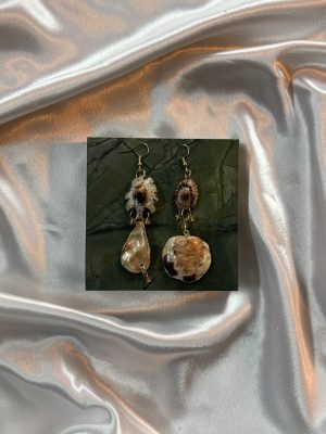 Brown and Gold Earrings