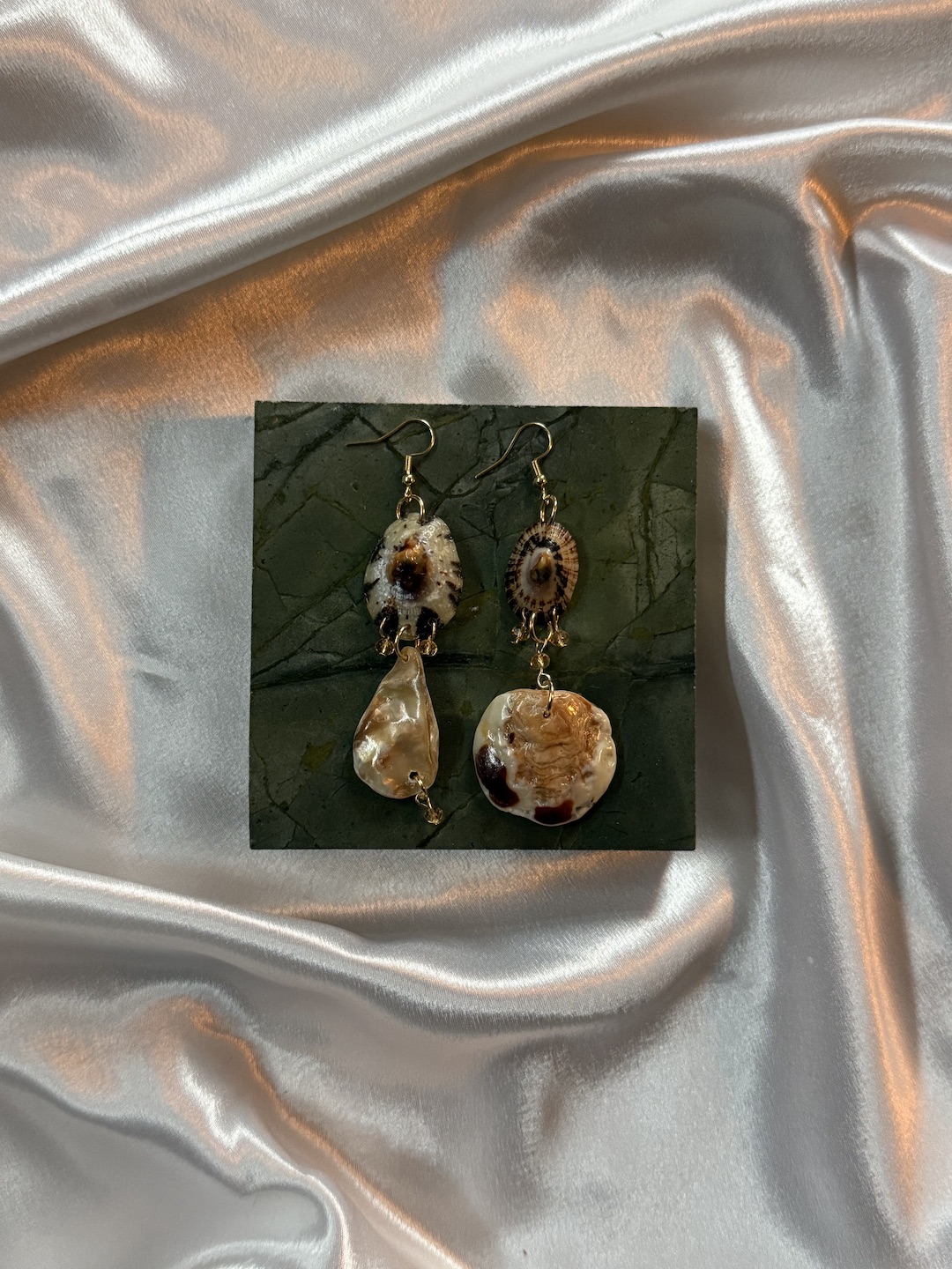 Brown and Gold Earrings