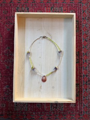Purple and Green Tulip Necklace