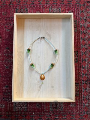 Green and Blue Tulip Necklace