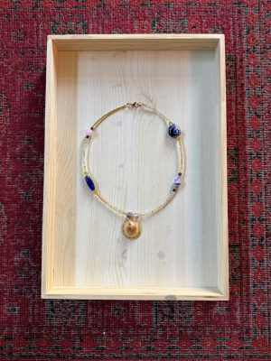 Gold and Blue Necklace