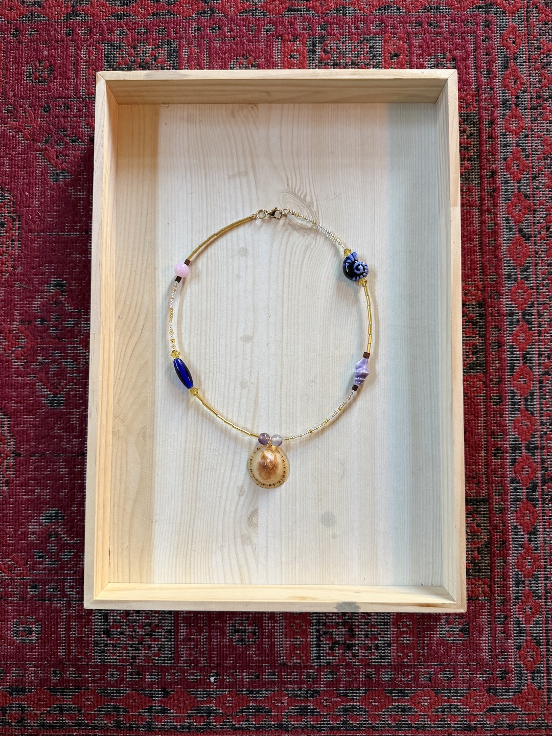 Gold and Blue Necklace