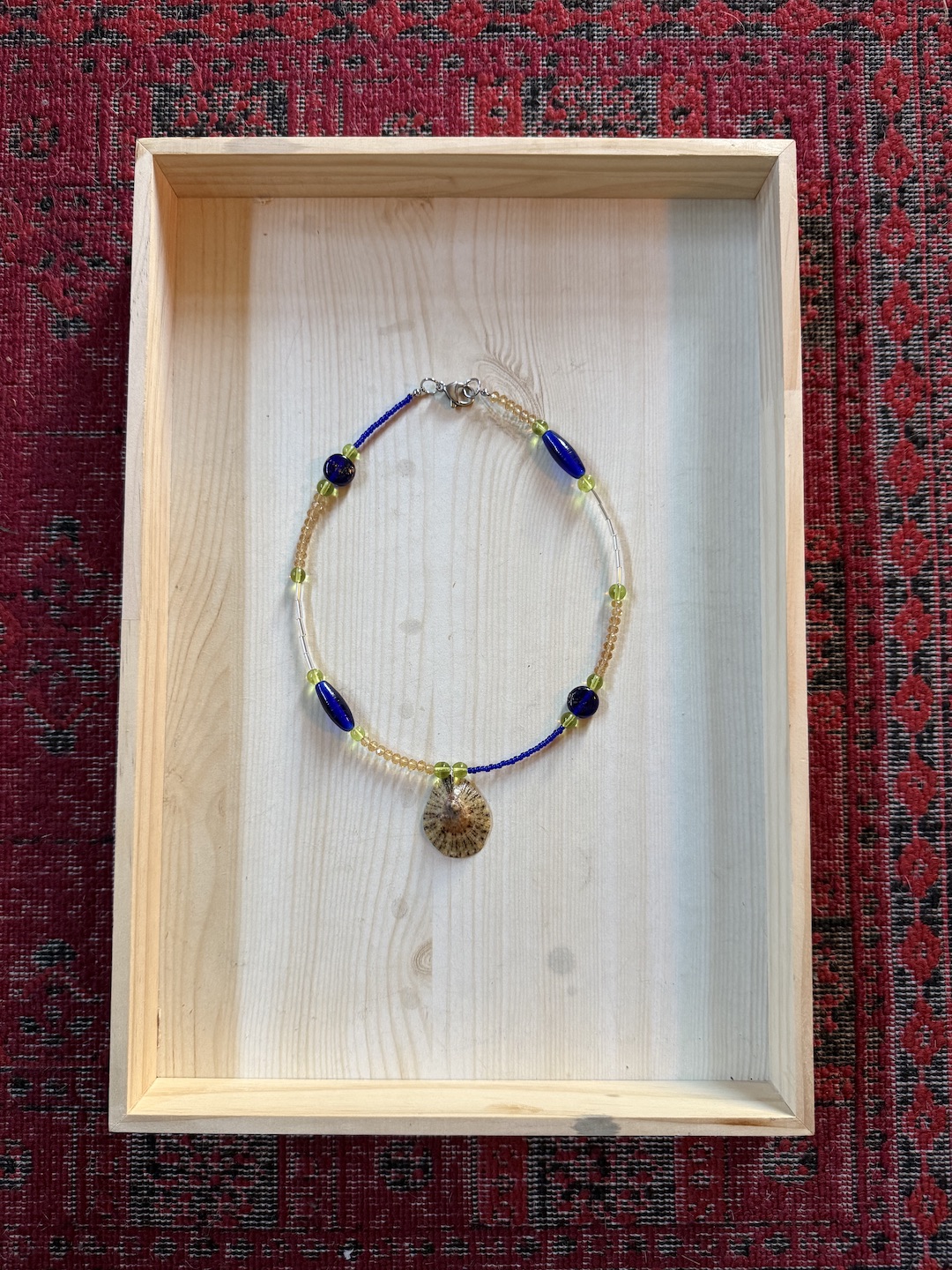 Blue and Green Shell Necklace