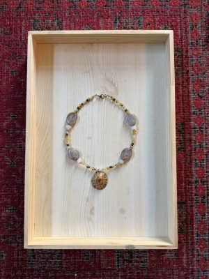 Gold and Grey Shell Necklace
