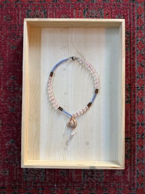 Pink and Blue Shell Necklace