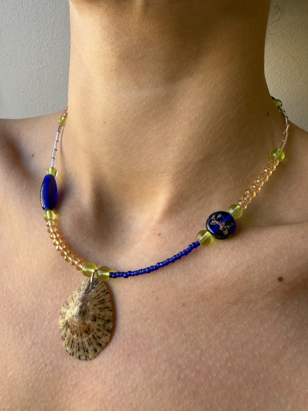 Blue and Green Shell Necklace - Image 2