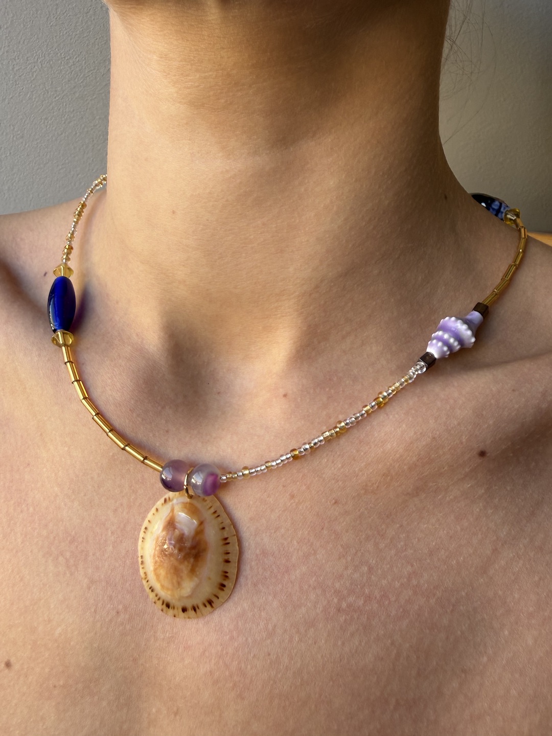 Gold and Blue Necklace - Image 2