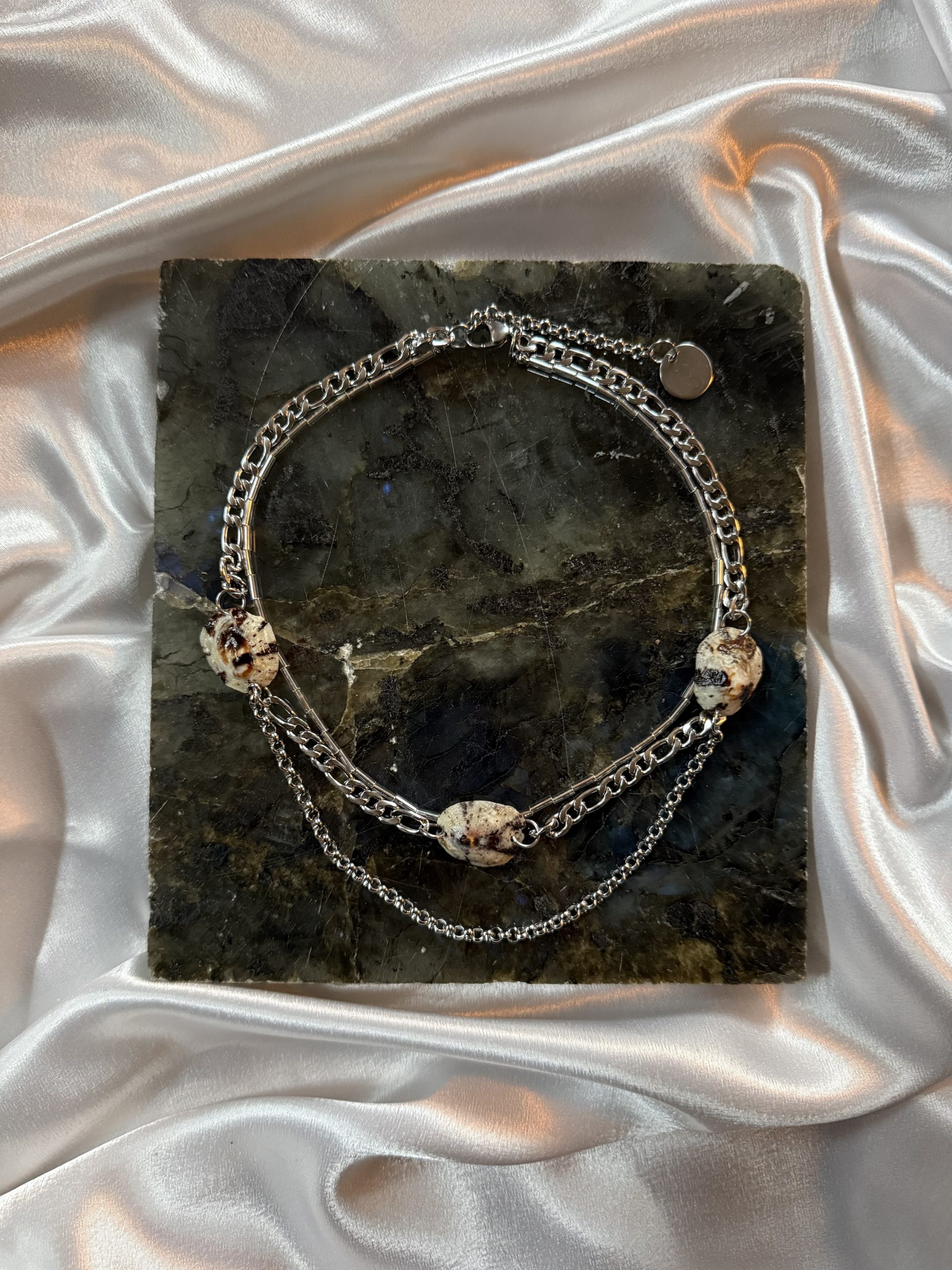 Clear and Silver Necklace