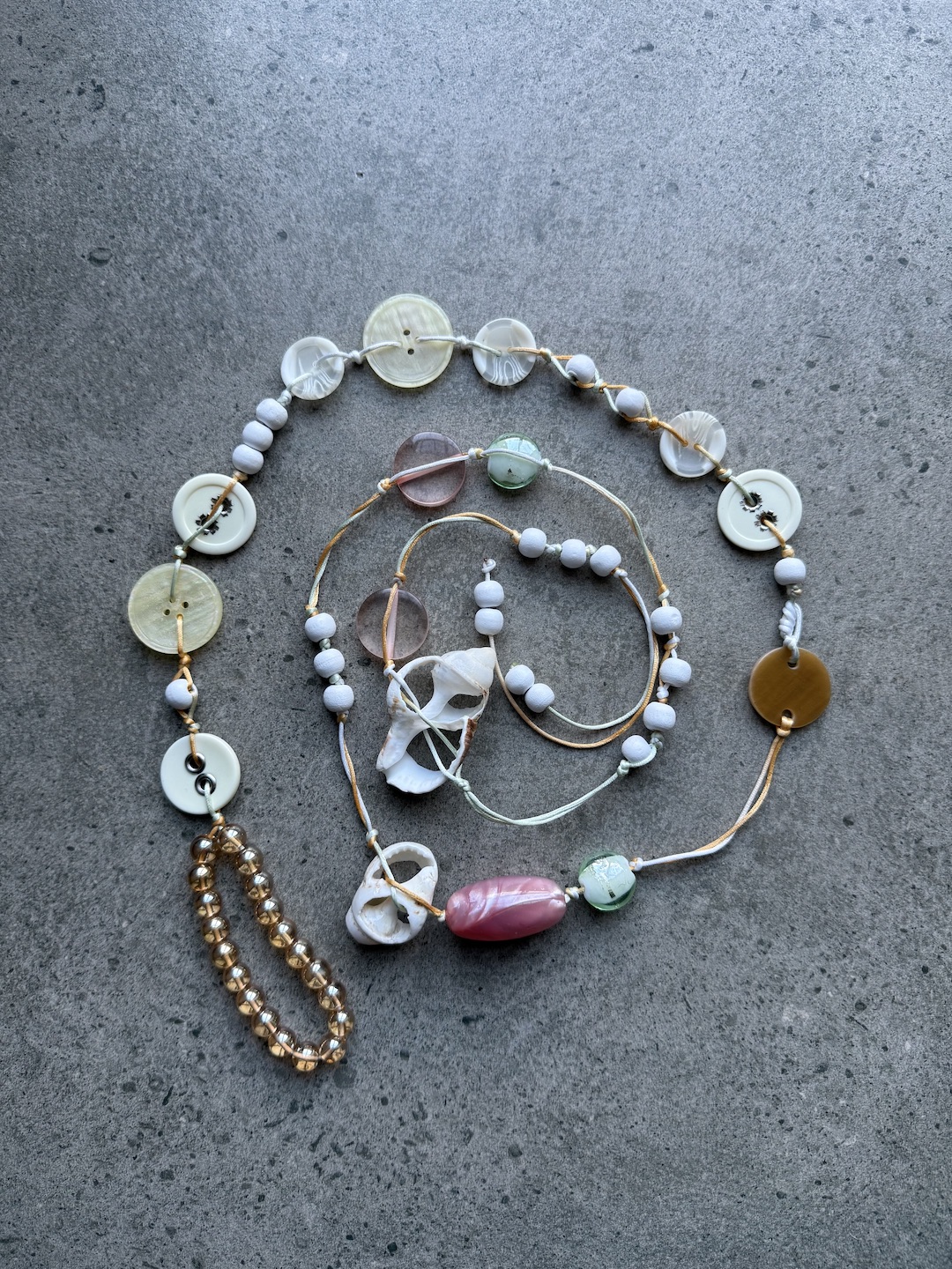 Pink and Green Shell Belt