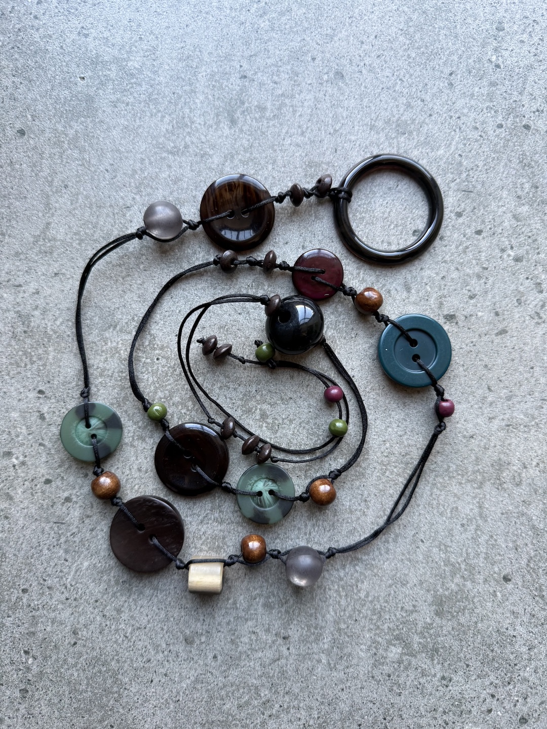 Muted Colour Button Belt
