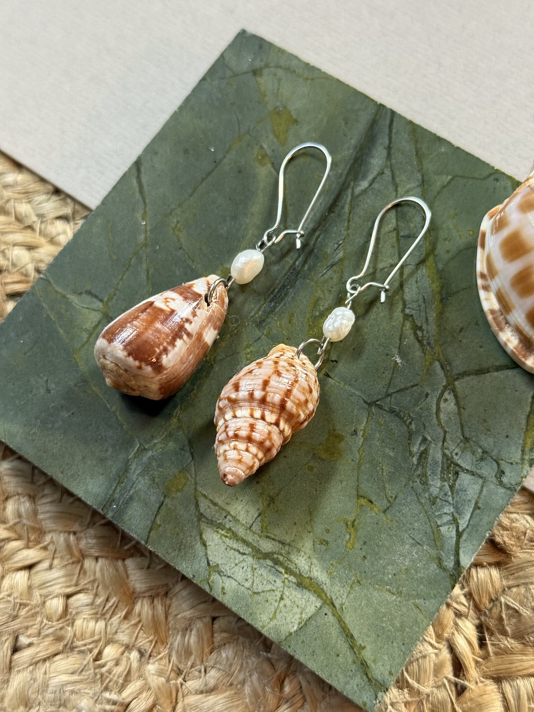 Freshwater Pearl Shell Earrings - Image 2