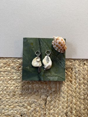 Silver Pierced Shell Earrings