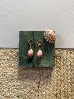 Gold and Pink Earrings