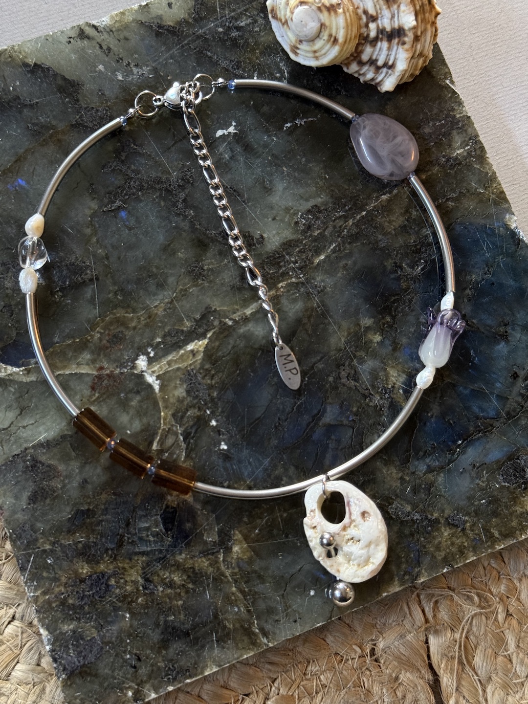 Chunky Pierced Steel Necklace - Image 2