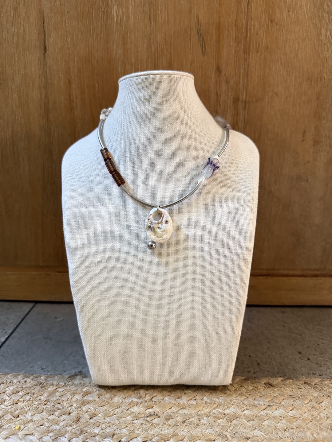 Chunky Pierced Steel Necklace - Image 4