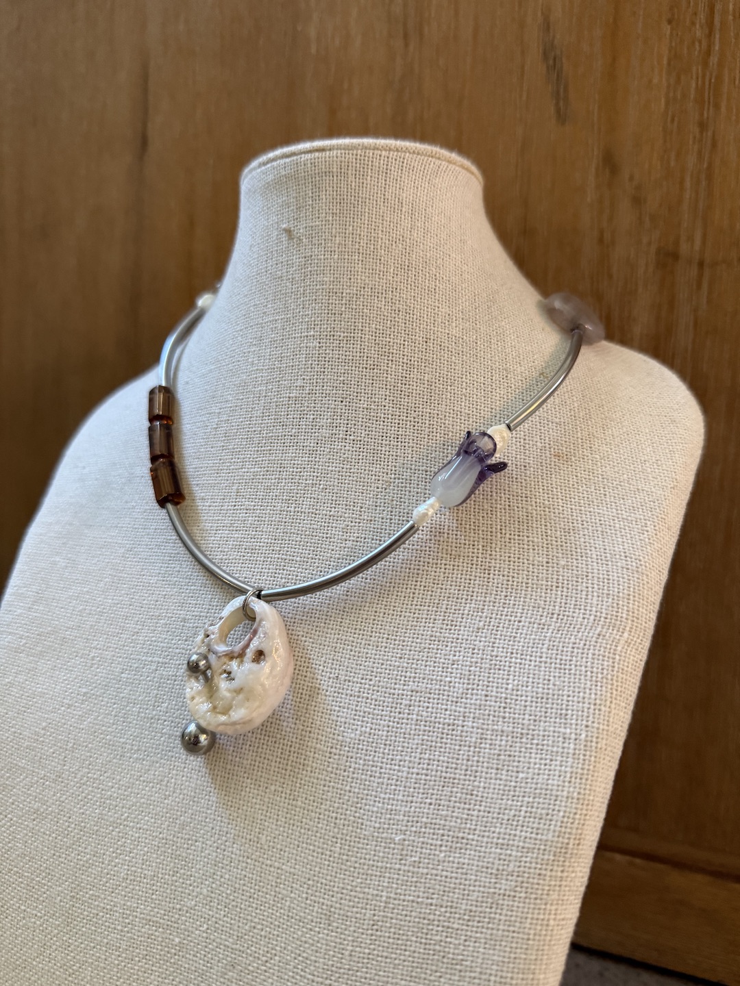 Chunky Pierced Steel Necklace - Image 3