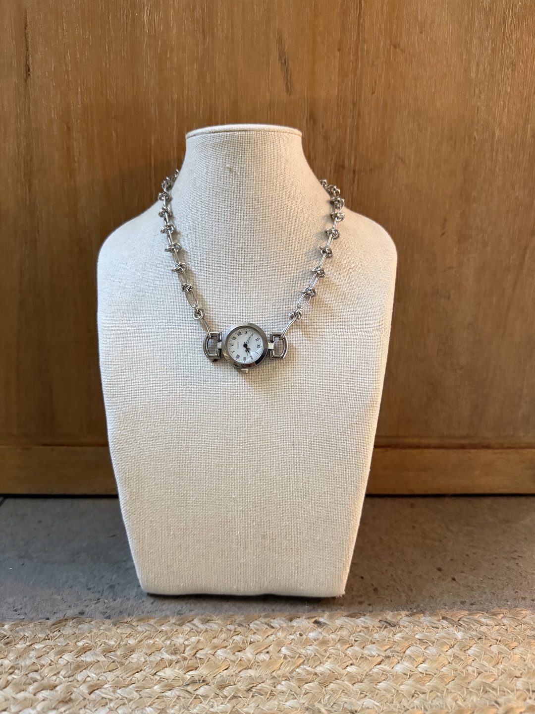 Silver Knot Watch Necklace - Image 4