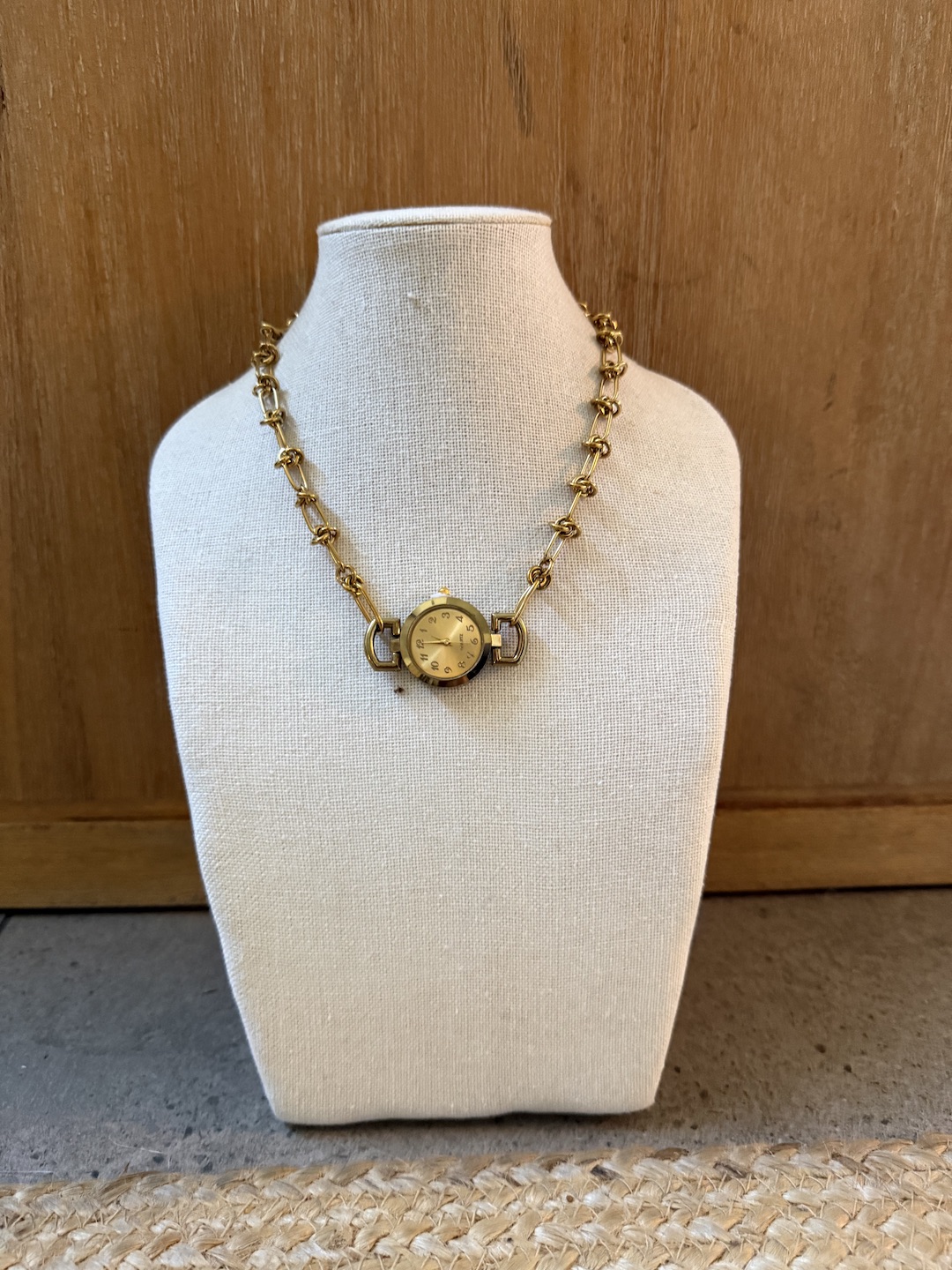 Gold Knot Watch Necklace - Image 4