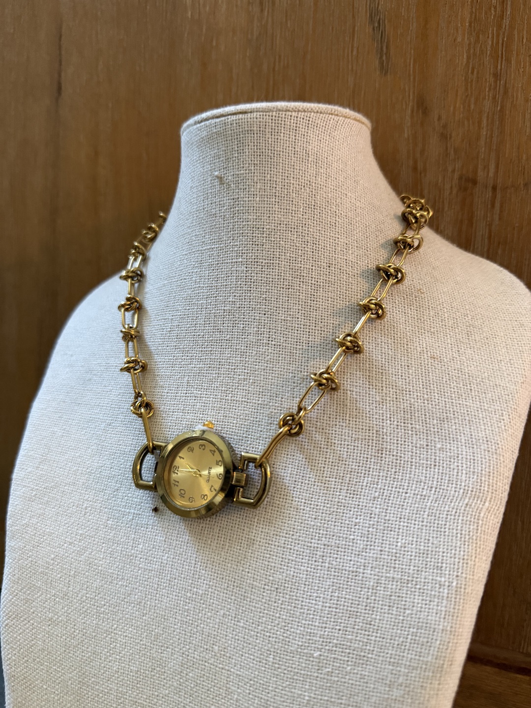 Gold Knot Watch Necklace - Image 3