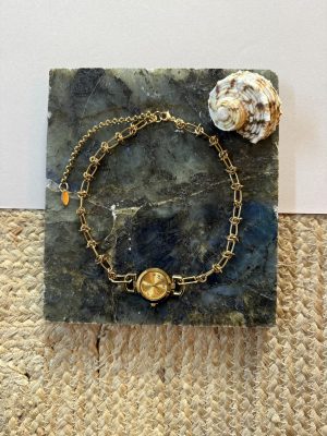 Gold Knot Watch Necklace