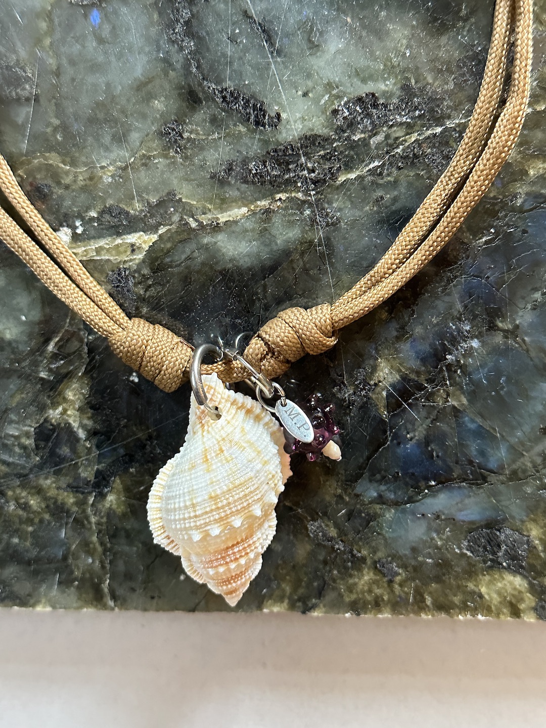 Brown and Cream Shell Necklace - Image 2